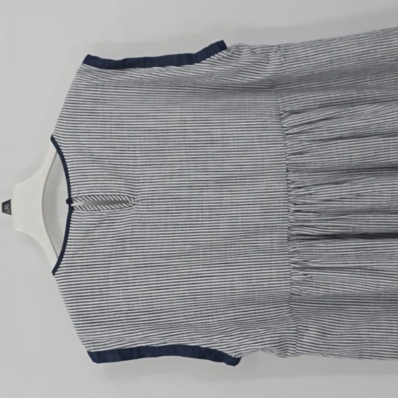 Savanna Jane Down to Georgia Blue Striped Mini Dress Size 1X - Picture 5 of 9